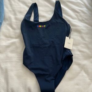 Madhappy x Onia one piece bathing suit, navy blue, women’s medium